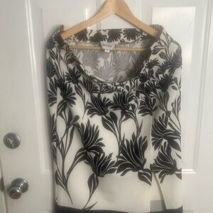 Leota Monochrome Floral Blouse